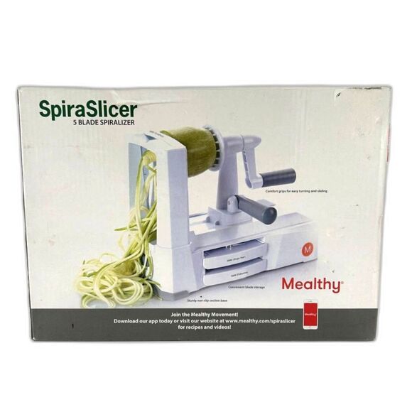 Mealthy SpiraSlicer 5 Blade Cleaning Brush Recipe/Owner Manual in Original Box - Picture 1 of 8